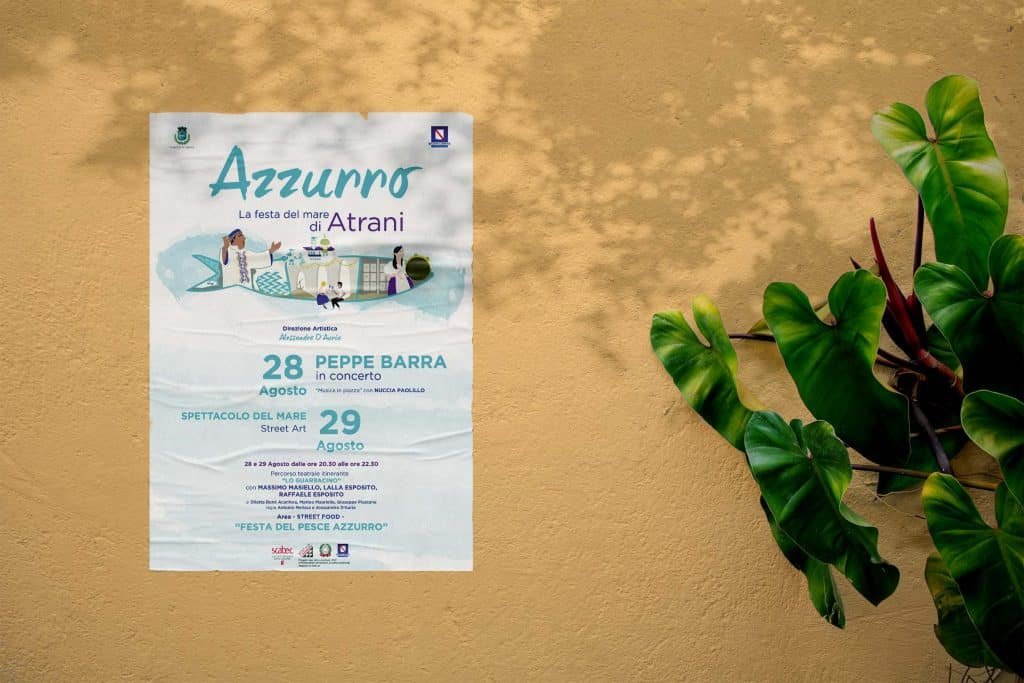 Poster Azzurro on the wall